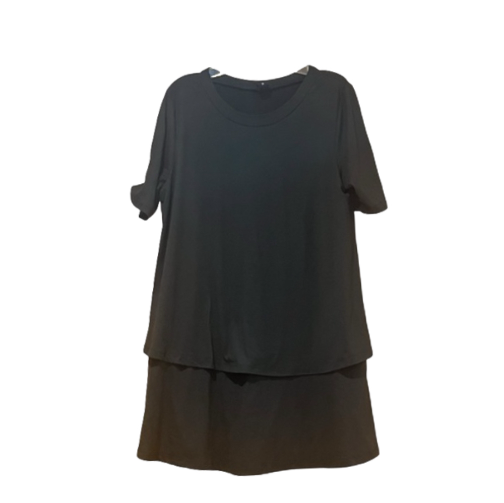 Agnes & Dora Black Layered Top Women's Small